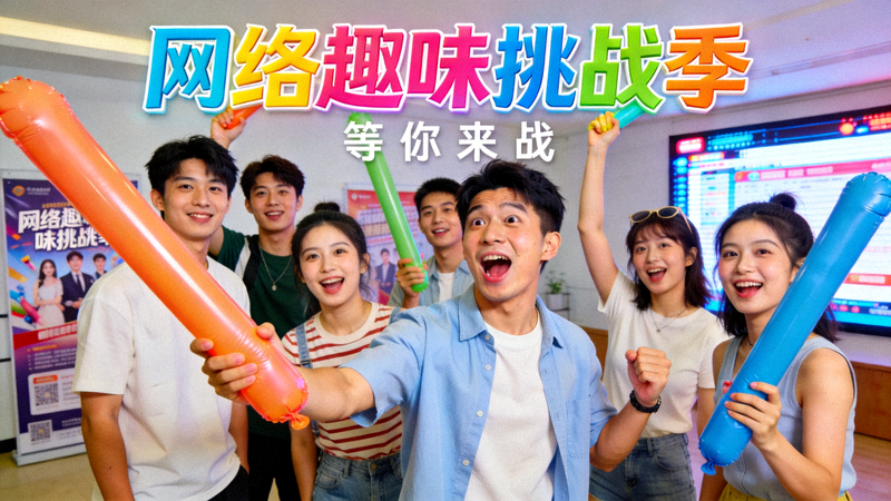 网络趣味挑战活动高清图片